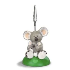 Nici 31850 Fotohalter Zettelhalter Koala Pärchen & Baby Wild Friends Polyresin