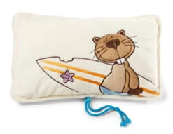 Nici 32650 Kissen Reisekissen Biber Brandon 43x25cm Plüsch Kuschelkissen Summer