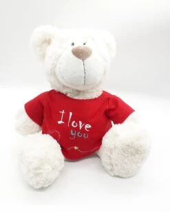 Nici 37756.1 Classic Bear Creme Mit Rotem T-Shirt "I Love You" 35cm Plüsch Schlenker -Nici Store 37756 1 10