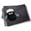 Nici 40142 Plüschdecke Shaun Das Schaf +Kopf Allover Schwarz / Weiß 175 X 140cm -Nici Store 40141pt