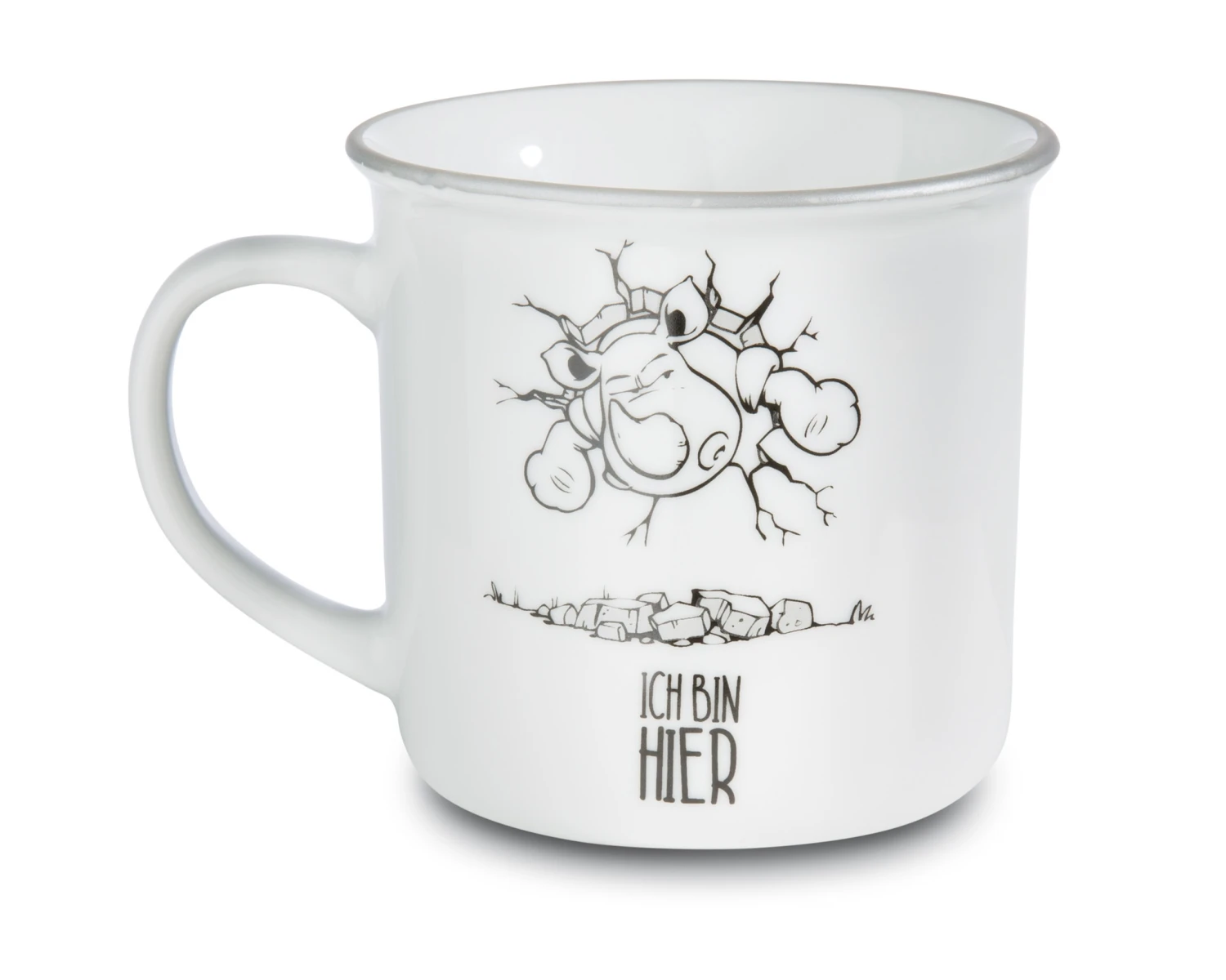 Nici 45029 Porzellantasse Metallic "Ich Bin Hier, Das Muss Reichen" Nashorn 3 Nici 45029 Porzellantasse Metallic "Ich Bin Hier, Das Muss Reichen" Nashorn