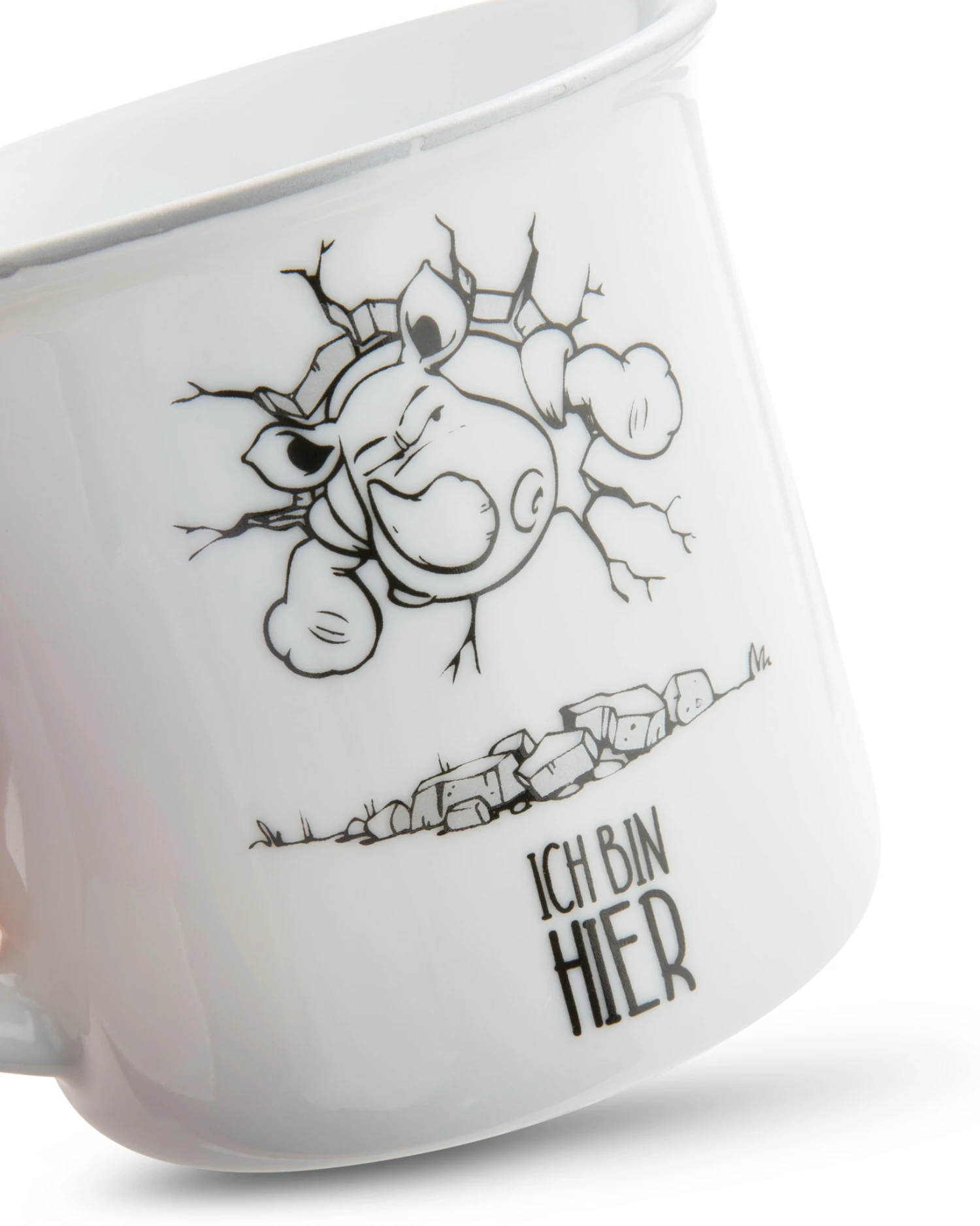 Nici 45029 Porzellantasse Metallic "Ich Bin Hier, Das Muss Reichen" Nashorn 5 Nici 45029 Porzellantasse Metallic "Ich Bin Hier, Das Muss Reichen" Nashorn – Bild 3