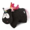 Nici 47382 Kuscheltierkissen Schwarzes Einhorn Rainbow Yin & Yang 40x30cm Plüsch