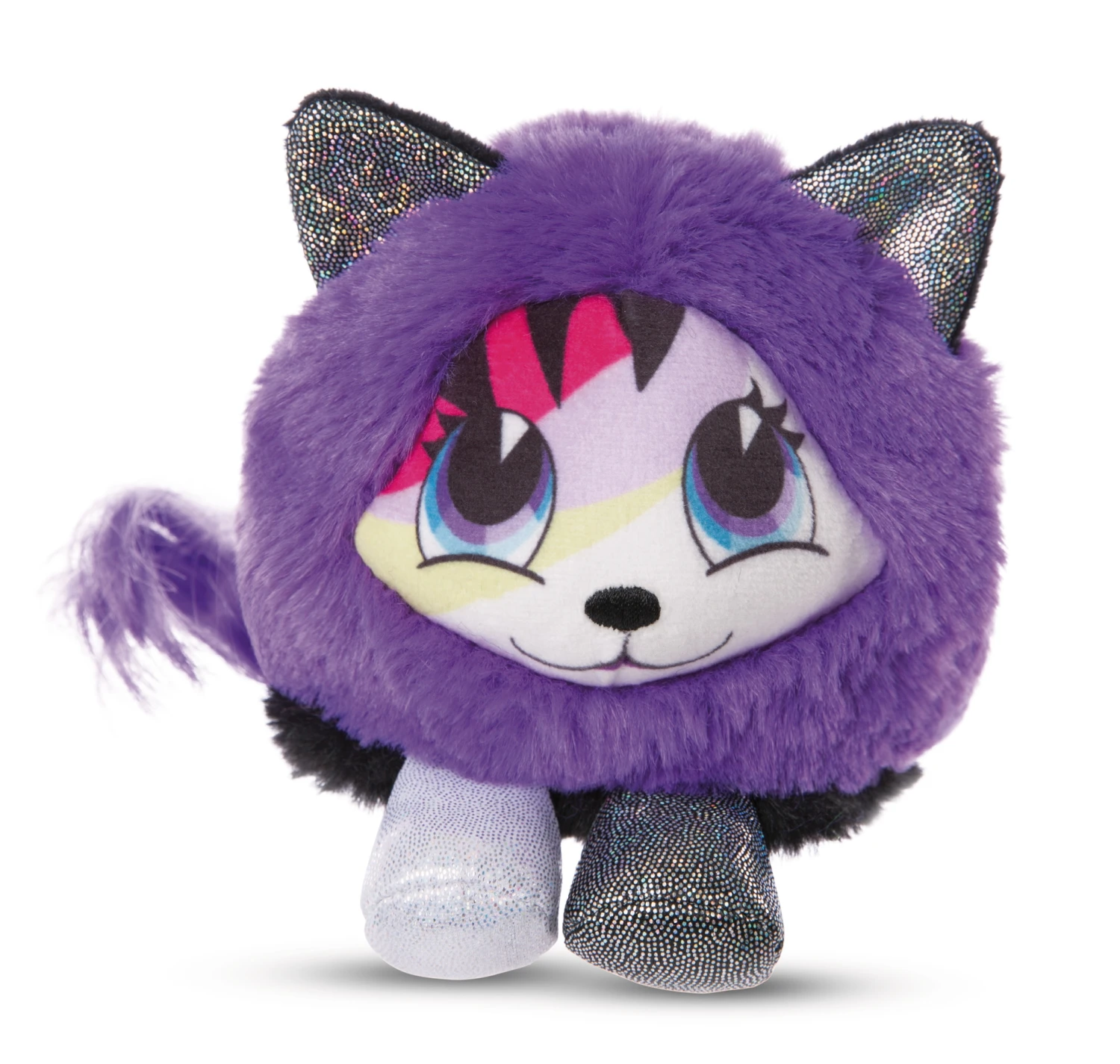 Nici 47909 Pixidoos Pets 2-in-1 Wendeplüsch Katze Sunbi 12cm Lila-schwarz Plüsch 4 Nici 47909 Pixidoos Pets 2-in-1 Wendeplüsch Katze Sunbi 12cm Lila-schwarz Plüsch – Bild 2