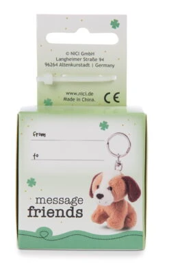 Nici 48136 Schlüsselanhänger Message Friends 6cm - Hund "Kleiner Glücksbringer" -Nici Store 48136 02 ZA Frei 1275x2048
