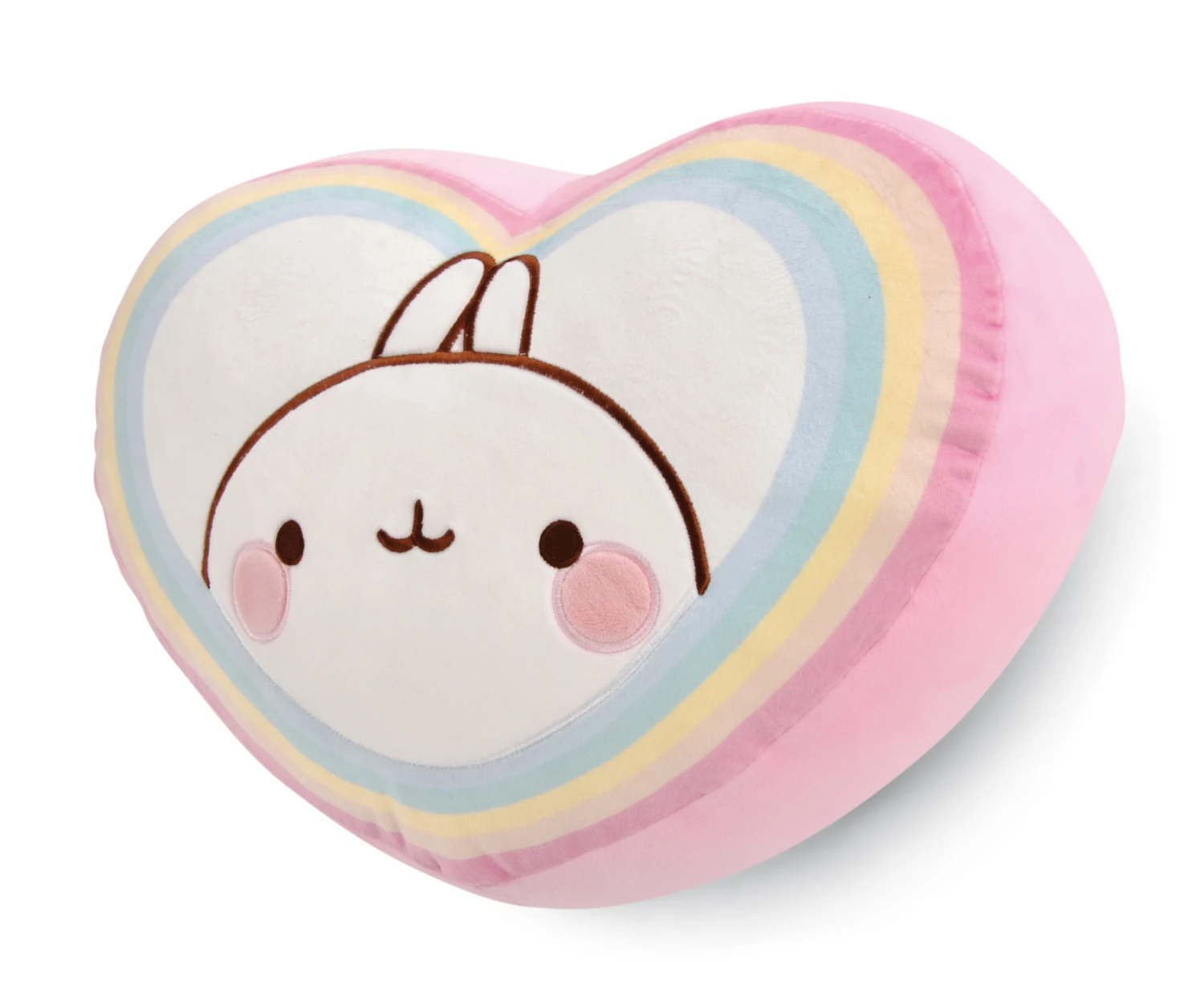 Nici 48228 Kissen Herzförmig Molang Regenbogenherz 40x30cm Stretch-Plüsch Kawaii 5 Nici 48228 Kissen Herzförmig Molang Regenbogenherz 40x30cm Stretch-Plüsch Kawaii – Bild 3