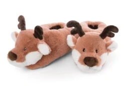 Nici 48338 Hausschuhe Rentier Jonte Figürlich 34-37 Plüsch Winter Friends GREEN
