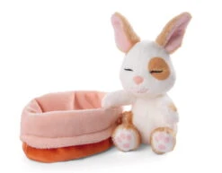 Nici 48707 Sleeping Pets Bunnies Hase Karamell Punkte 12cm Schlafend Im Körbchen -Nici Store 48707 03 ZA Frei 2048x1602