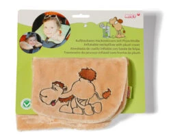 Nici 52055 Aufblasbares Nackenkissen Mit Plüschhülle Kamel Beige